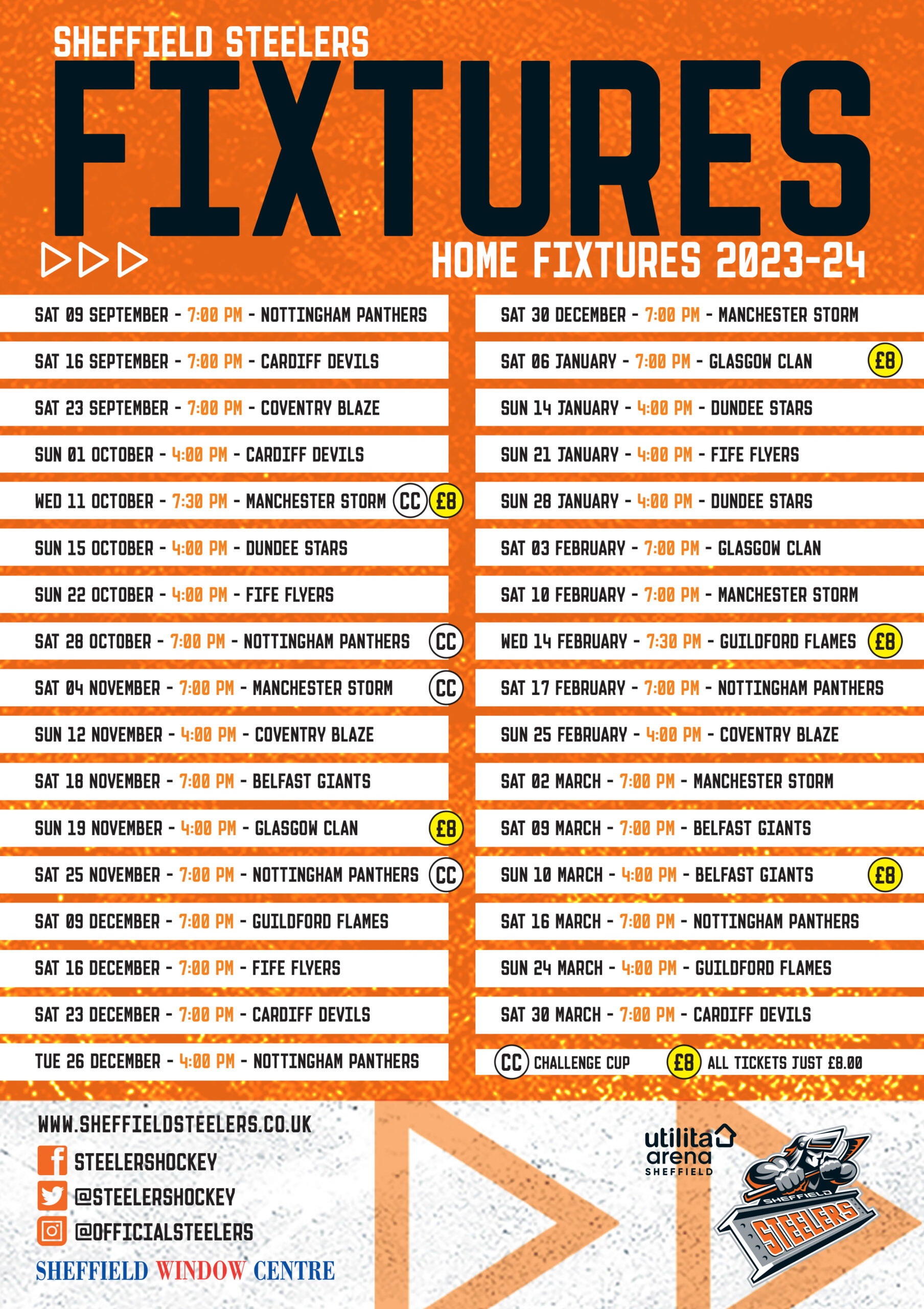 Last day for Season Ticket Purchases Sheffield Steelers
