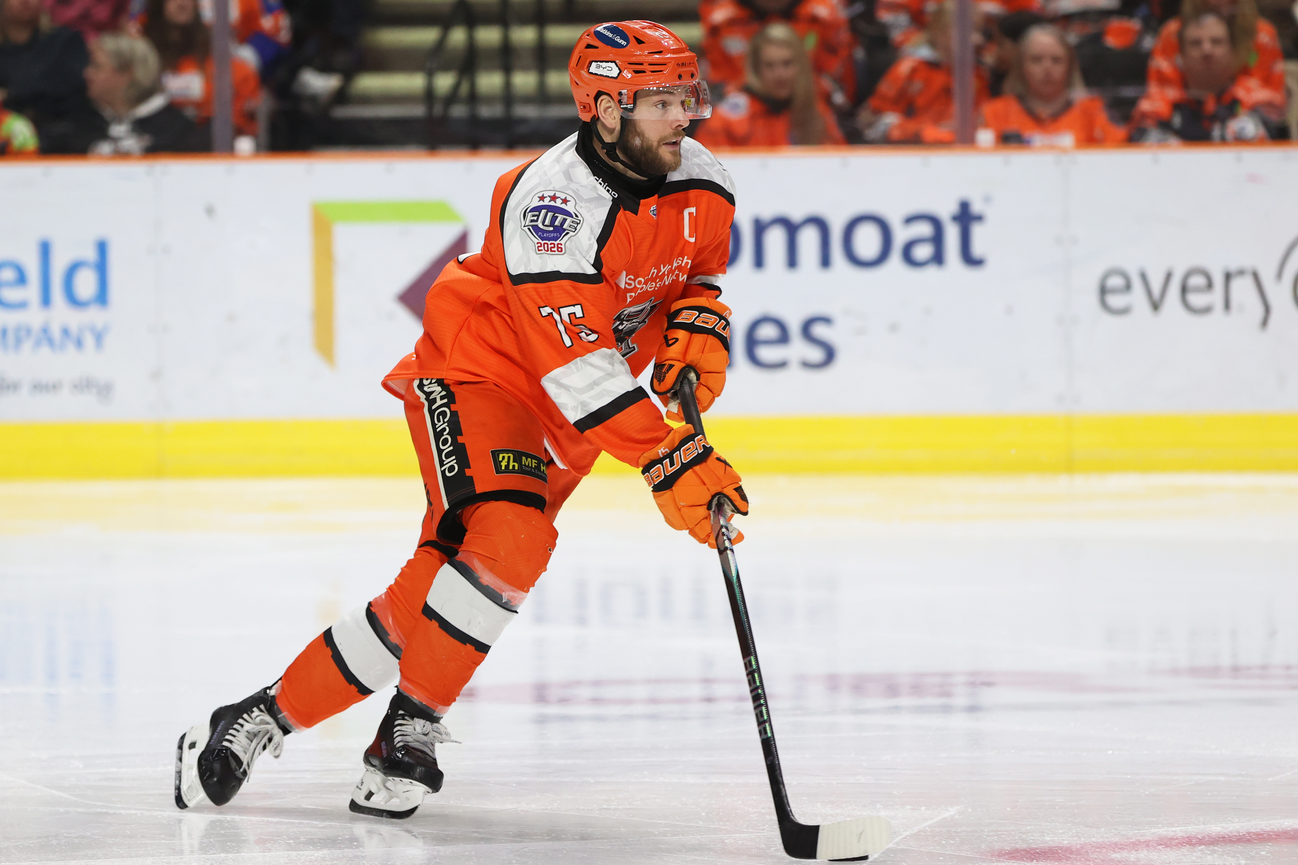 Sheffield Steelers captain skating on the ice